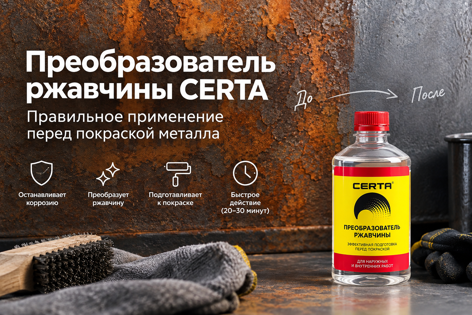 ПРАКТИЧЕСКИЕ СОВЕТЫ ПО ИСПОЛЬЗОВАНИЮ ПРЕОБРАЗОВАТЕЛЯ РЖАВЧИНЫ CERTA ПРАКТИЧЕСКИЕ СОВЕТЫ ПО ИСПОЛЬЗОВАНИЮ ПРЕОБРАЗОВАТЕЛЯ РЖАВЧИНЫ CERTA