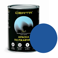 CERTA краска по металлу и ржавчине 3в1 синий глянцевый ~RAL 5005