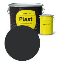 CERTA PLAST 2K двухкомпонентная эмаль с отвердителем цвет черный 8,6кг+0,45кг отвердитель