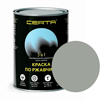 CERTA краска по металлу и ржавчине 3в1 серебристый глянцевый ~RAL 9006