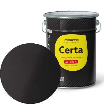 Термостойкая эмаль CERTA черный 1200 °C 4 кг
