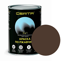 CERTA краска по металлу и ржавчине 3в1 шоколад глянцевый ~RAL 8017