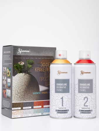 Набор для кракелюра Siana Craquelure золото и красный 1040 мл