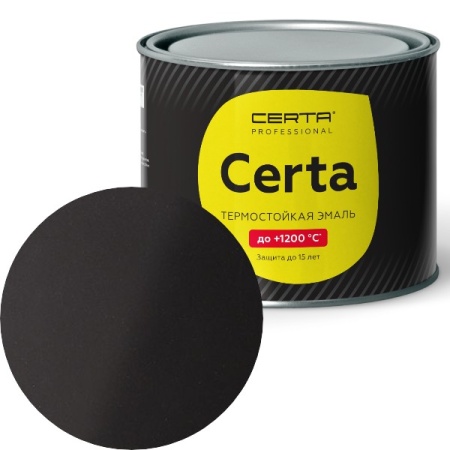 Термостойкая эмаль CERTA черный 1200 °C 0,4 кг