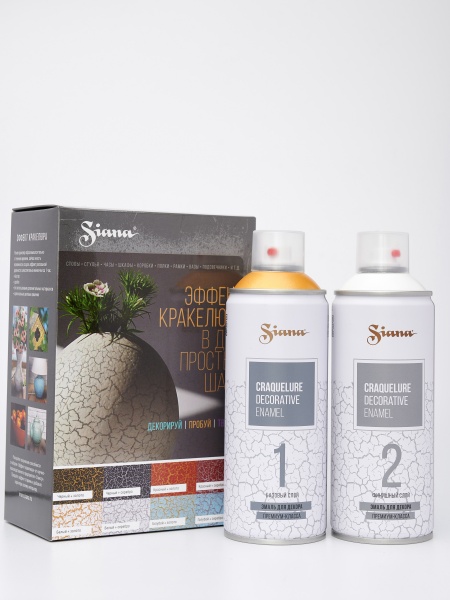 Набор для кракелюра Siana Craquelure золото и белый 1040 мл