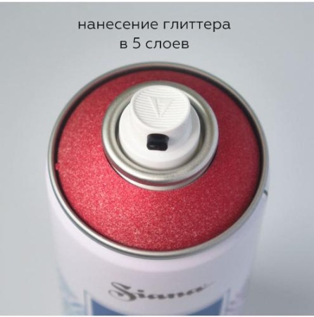 Аэрозольный лак с глиттером Siana Effects, сладкая вишня, 520 мл