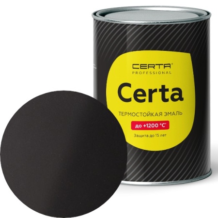 Термостойкая эмаль CERTA черный 1200 °C 0,8 кг