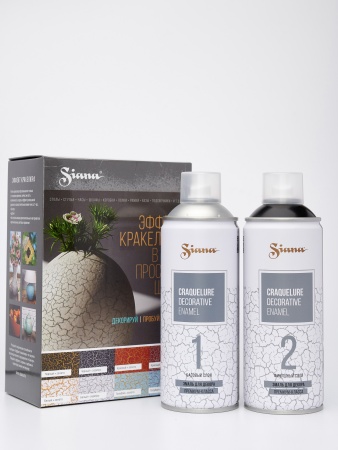 Набор для кракелюра Siana Craquelure лак прозрачный и черный 1040 мл