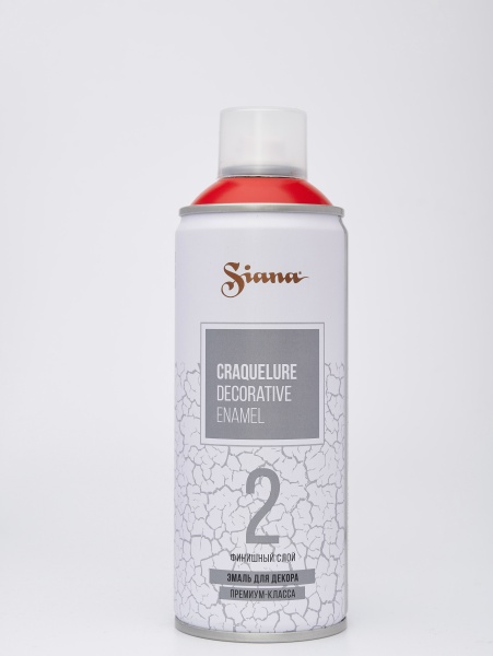 Набор для кракелюра Siana Craquelure лак прозрачный и красный 1040 мл