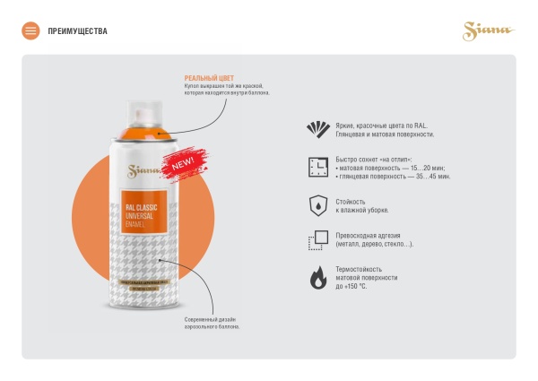 SIANA CLASSIC Черный глянец RAL 9005