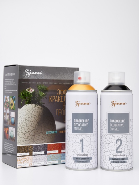 Набор для кракелюра Siana Craquelure золото и черный 1040 мл
