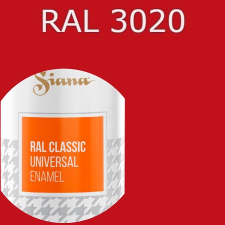 SIANA CLASSIC Ярко красный матовый RAL 3020