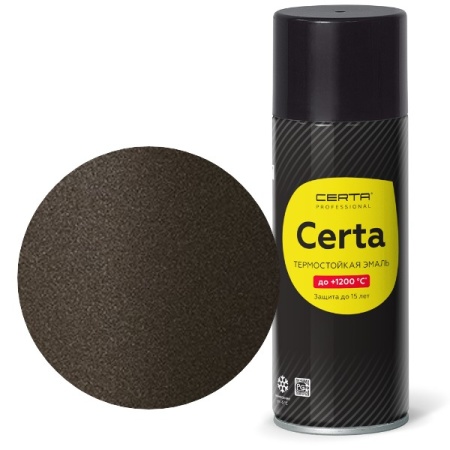 CERTA Professional эмаль антикоррозионная термостойкая до 1000°С коричневый металлик аэрозоль
